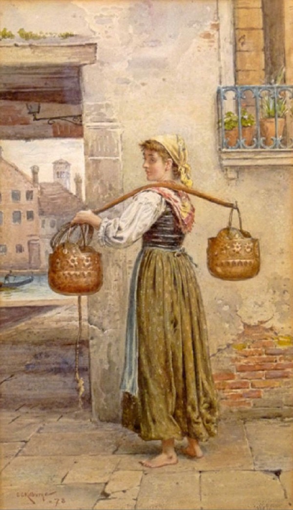 An Oriental woman by George Goodwin Kilburne